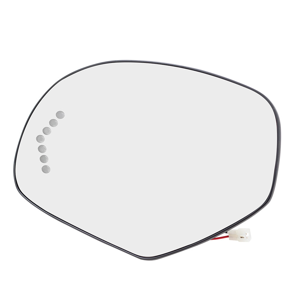 Mirror Glass with Base for 2007-2013 Silverado 1500 Turn Signal Indicator Heated for 2007-2014 Silverado 2500 for 2007-2014 Tahoe for 2007-2013 Suburban 2500 for 2014 Suburban 15874992 Left GM1324138