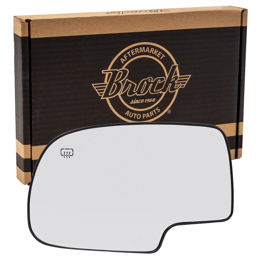 Mirror Glass with Base for 1999-2006 Silverado 1500 Heated for 2001-2006 Silverado 1500 HD for 2000-2006 Tahoe for 2000-2006 Suburban 2500 for 2002-2006 Avalanche 2500 for 2001-2006 Sierra 3500 Left
