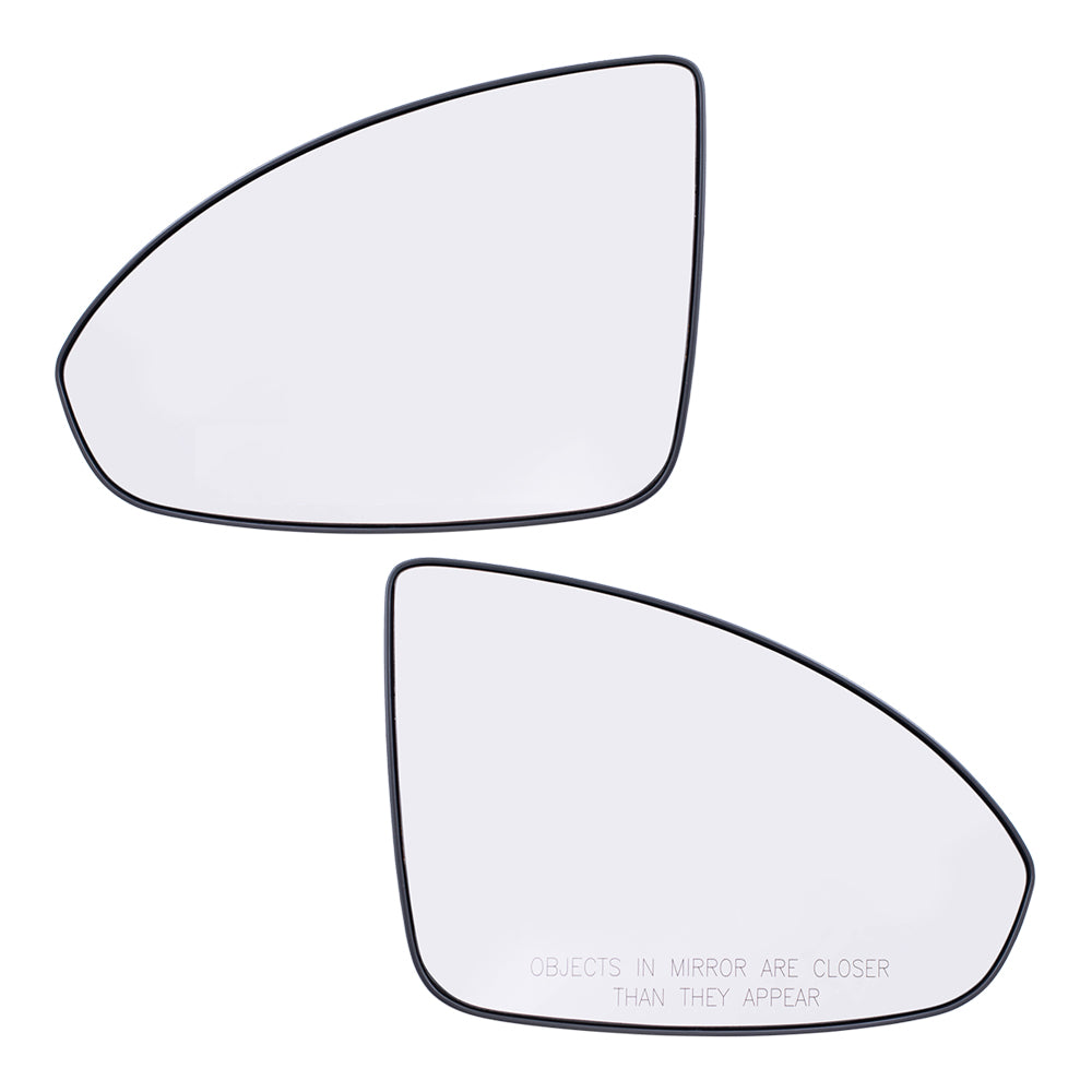 Brock Replacement Set Driver and Passenger Door Mirror Glass & Bases Compatible with 2011-2015 Cruze 2016 Cruze Limited 95215096 95215095