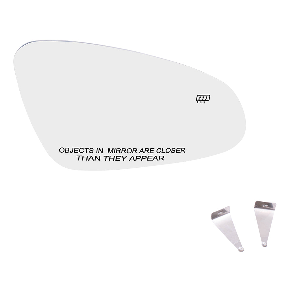 Brock Replacement Passenger Mirror Glass with Base Heated Compatible with 2012 2013 2014 2015 2016 2017 Verano