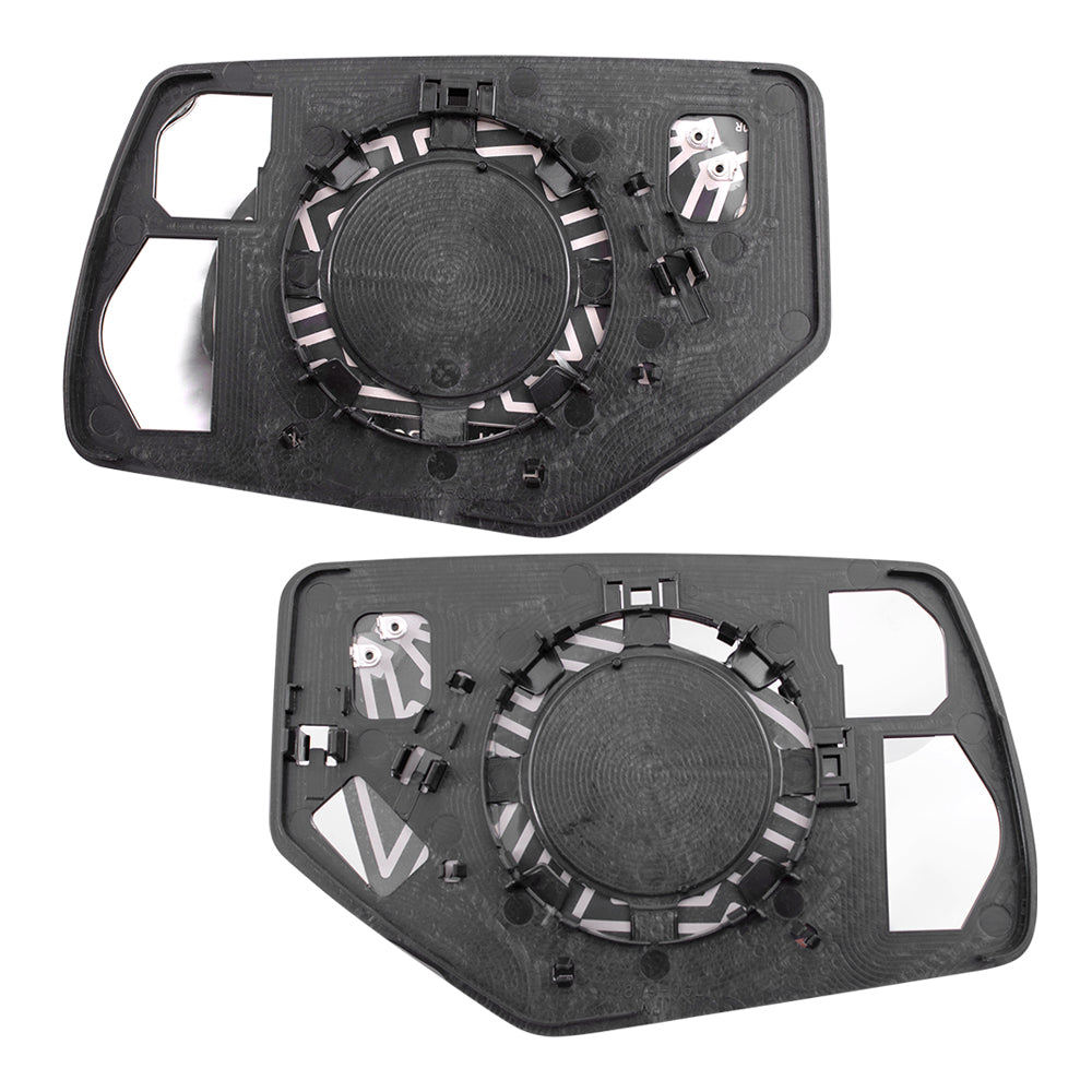Replacement Set Driver and Passenger Power Side Door Mirror Glass with Bases Heated Spotter Glass Compatible with 2015-2020 Tahoe Suburban Yukon Yukon XL & Denali