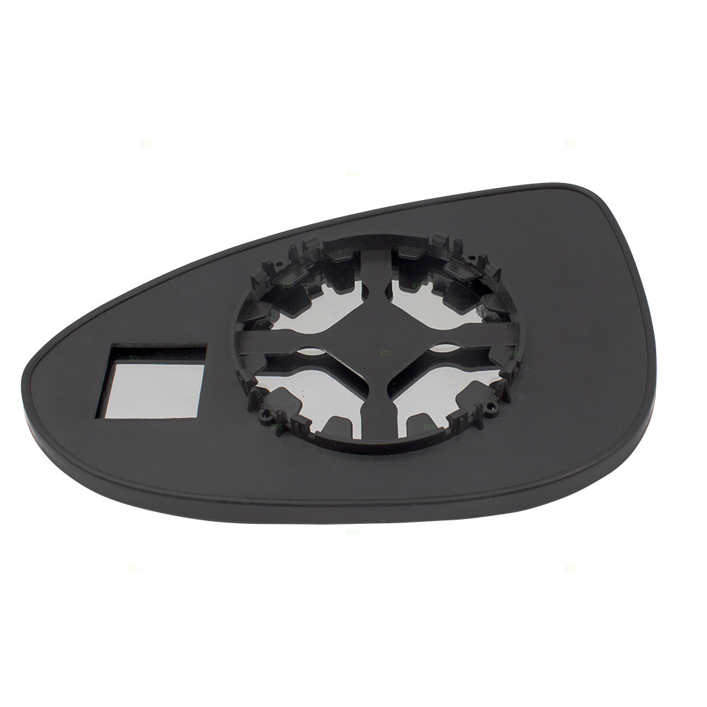 Brock Replacement Passengers Side Door Mirror Glass with Base without Heat Compatible with 12-18 Sonic 95132591 95132593