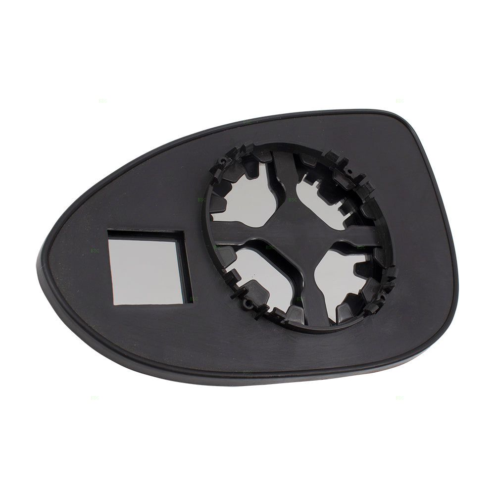 Brock Replacement Passengers Side Door Mirror Glass with Base without Heat Compatible with 12-18 Sonic 95132591 95132593