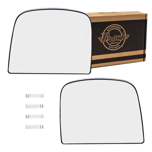 Mirror Glass with Base for 2008-2014 Express 1500 Heated for 2008-2024 Express 2500 for 2008-2014 Savana 1500 for 2008-2024 Savana 2500 19207174 Set GM1324122