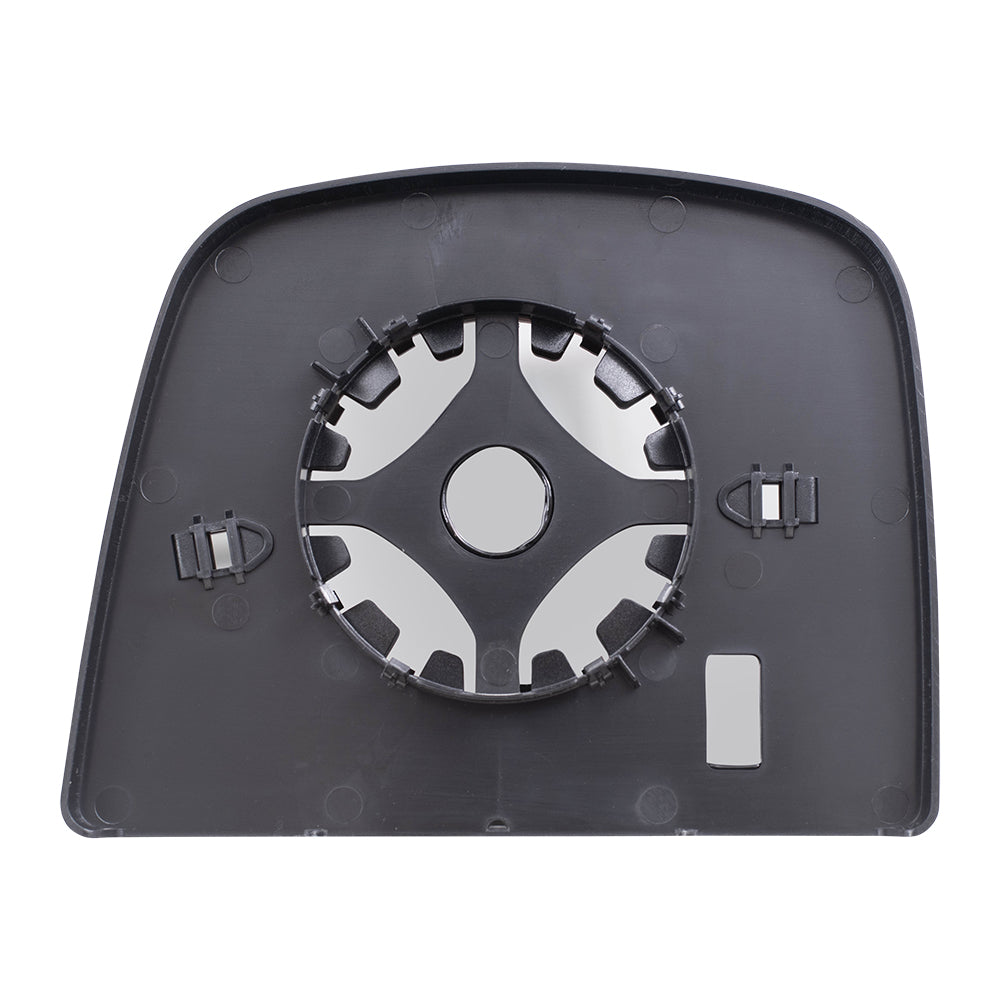 Brock Aftermarket Replacement Passenger Right Upper Mirror Glass and Base Without Heat Compatible With 2008-2022 Chevy Express