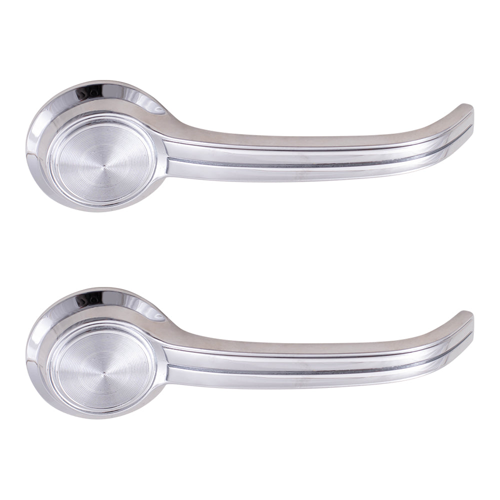 Brock Replacement Set Inside Chrome Door Handles Compatible with 1967 G/P Van Impala Firebird Corvette El Camino Malibu 4468414