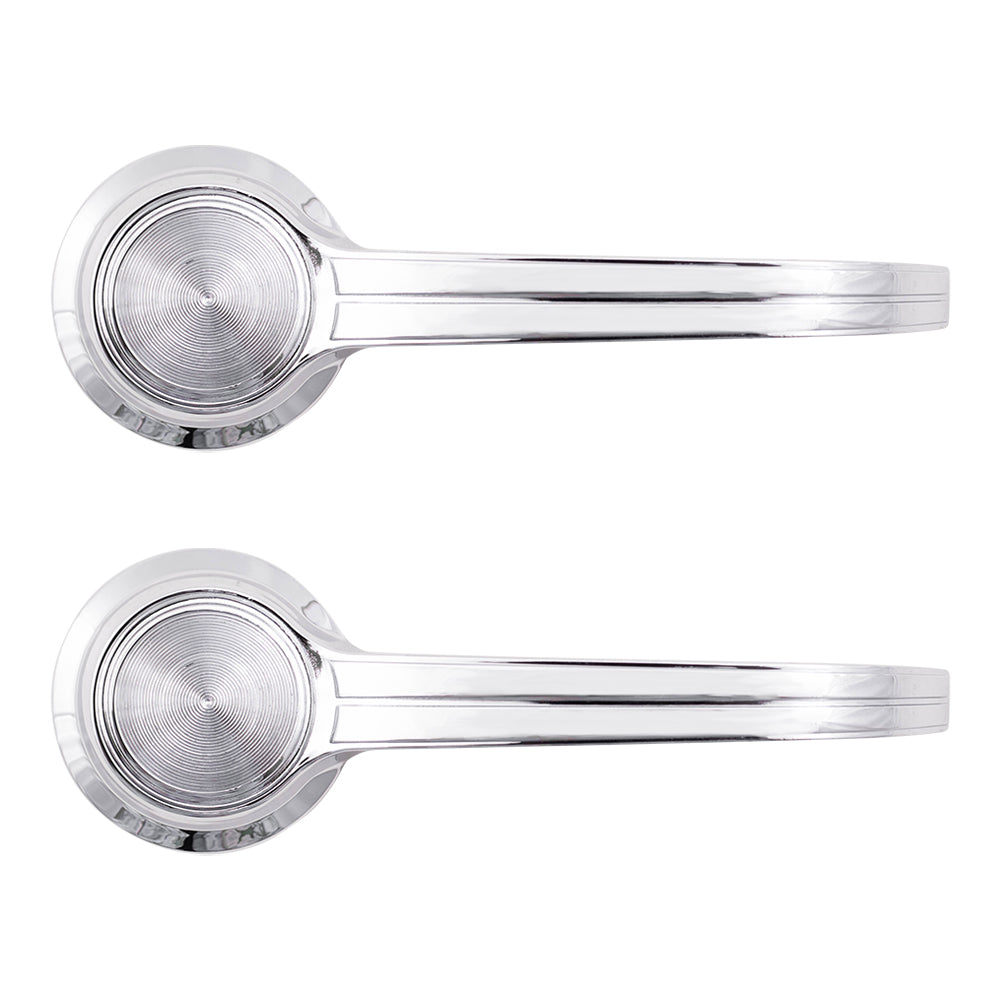 Brock Replacement Set Inside Chrome Door Handles Compatible with 1967 G/P Van Impala Firebird Corvette El Camino Malibu 4468414