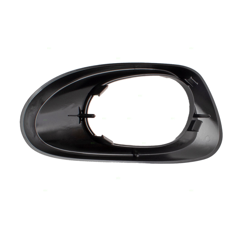 Brock Replacement Pair Set Rear Interior Inside Door Handle Trim Bezels Black Textured Compatible with Trailblazer 15214506 15214507