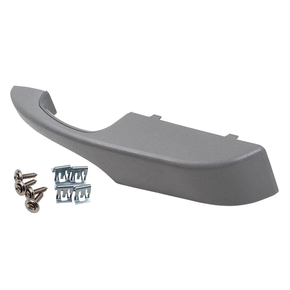 Brock Aftermarket Replacement Front Passenger Right Inside Door Pull Handle Assembly And Hardware Pewter/Gray Compatible With 2003-2022 Chevy Express