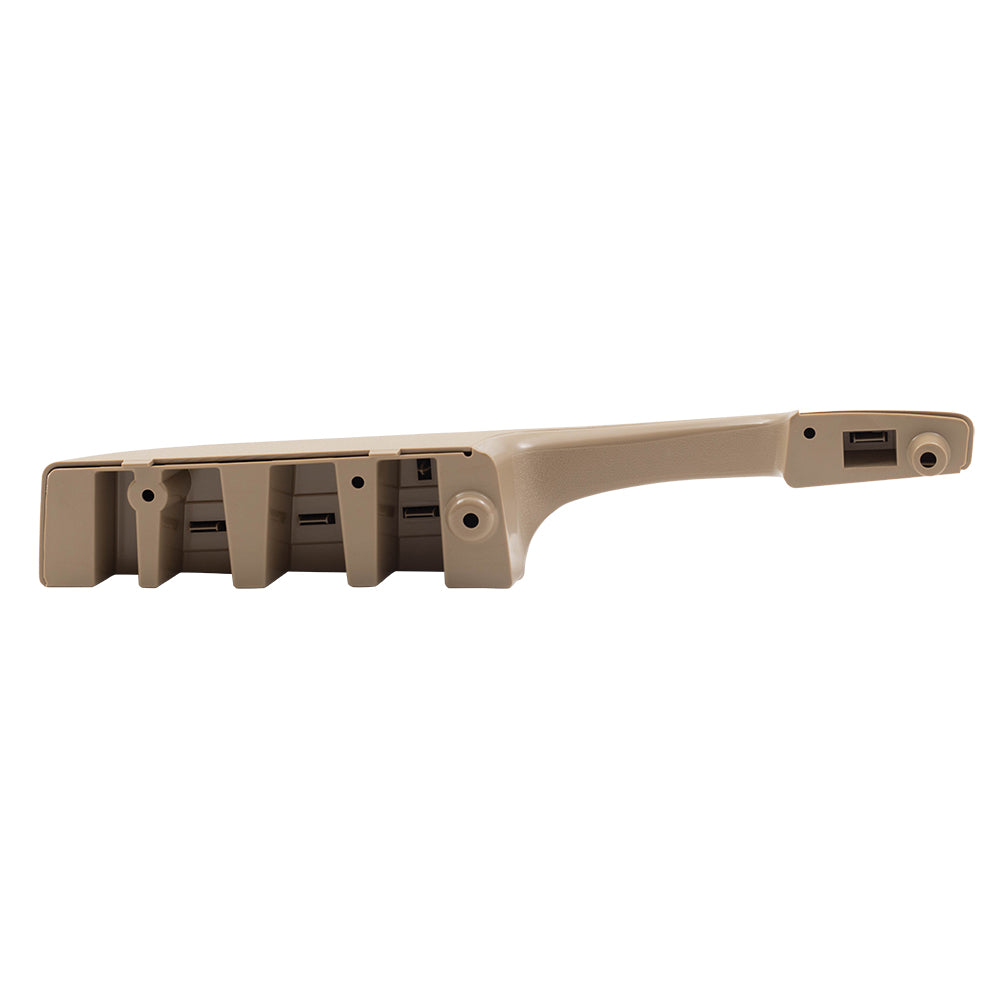 Brock Aftermarket Replacement Front Passenger Right Inside Door Pull Handle Assembly And Hardware Neutral/Tan Compatible With 2003-2022 Chevy Express