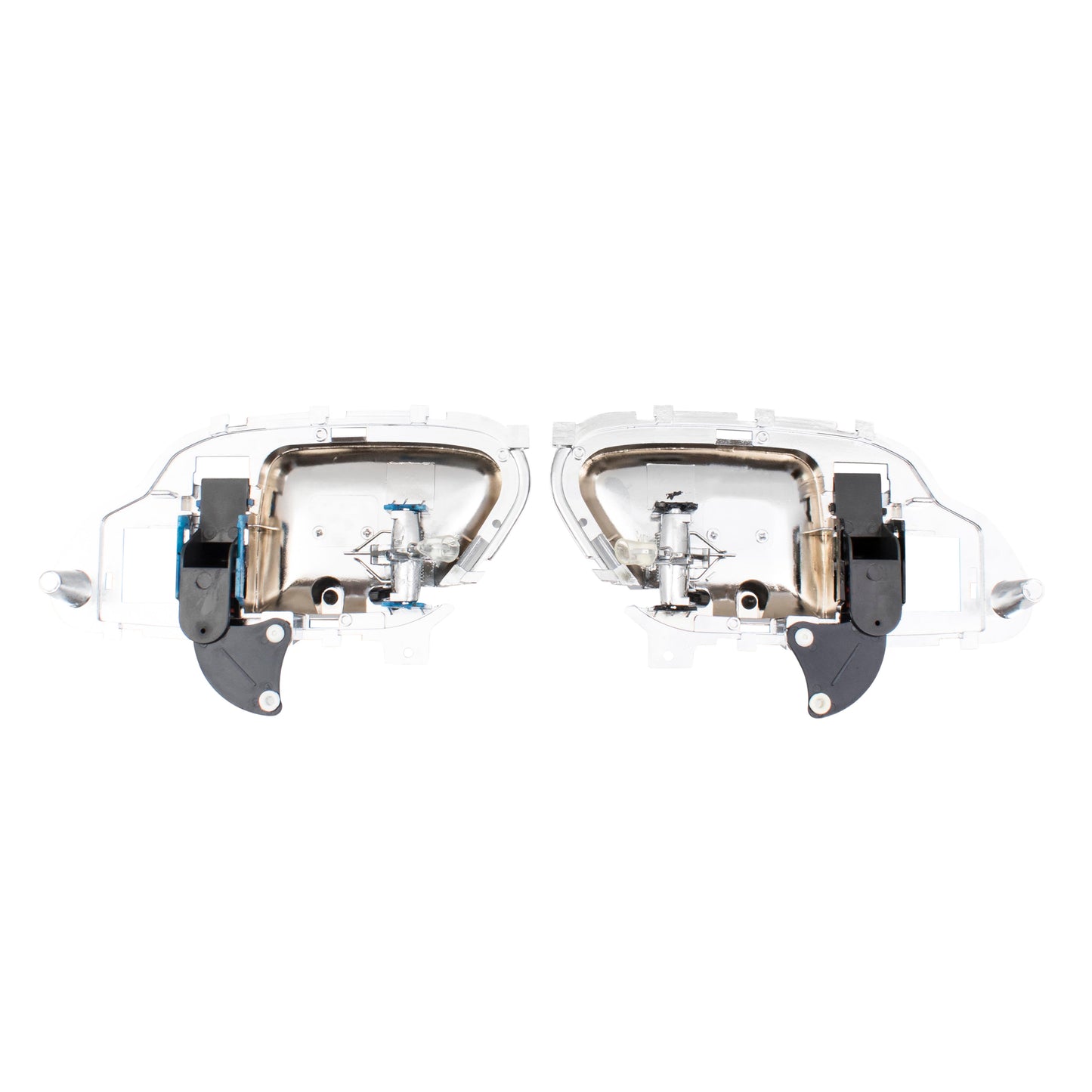 Brock Replacement Pair Set Inside Chrome Specialty Door Handles Upgrade Compatible with 95-02 Pickup Truck SUV 15708043 15708044