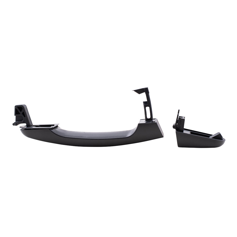 Brock Replacement Set Front Outside Door Handles w/ Cap Textured Compatible with 05-09 Equinox Malibu G6 Torrent