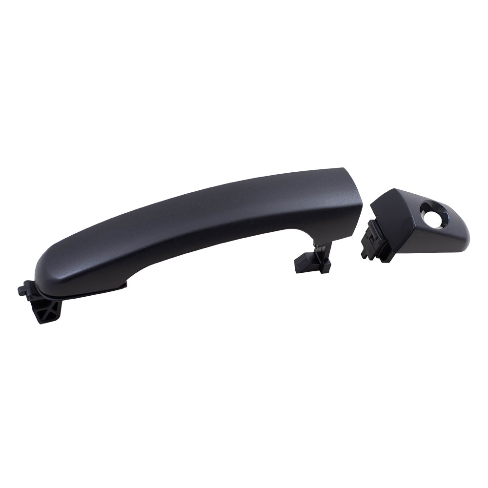 Brock Replacement Driver Outside Front Textured Door Handle w/ Cap & Keyhole Compatible with 05-09 Equinox Malibu G6 Torrent