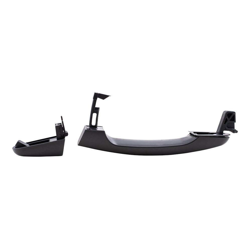 Brock Replacement Driver Outside Front Textured Door Handle w/ Cap & Keyhole Compatible with 05-09 Equinox Malibu G6 Torrent