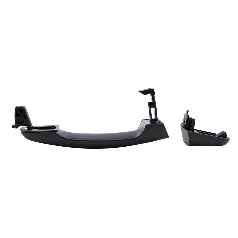 Brock Replacement Driver Outside Front Textured Door Handle w/ Cap & Keyhole Compatible with 05-09 Equinox Malibu G6 Torrent