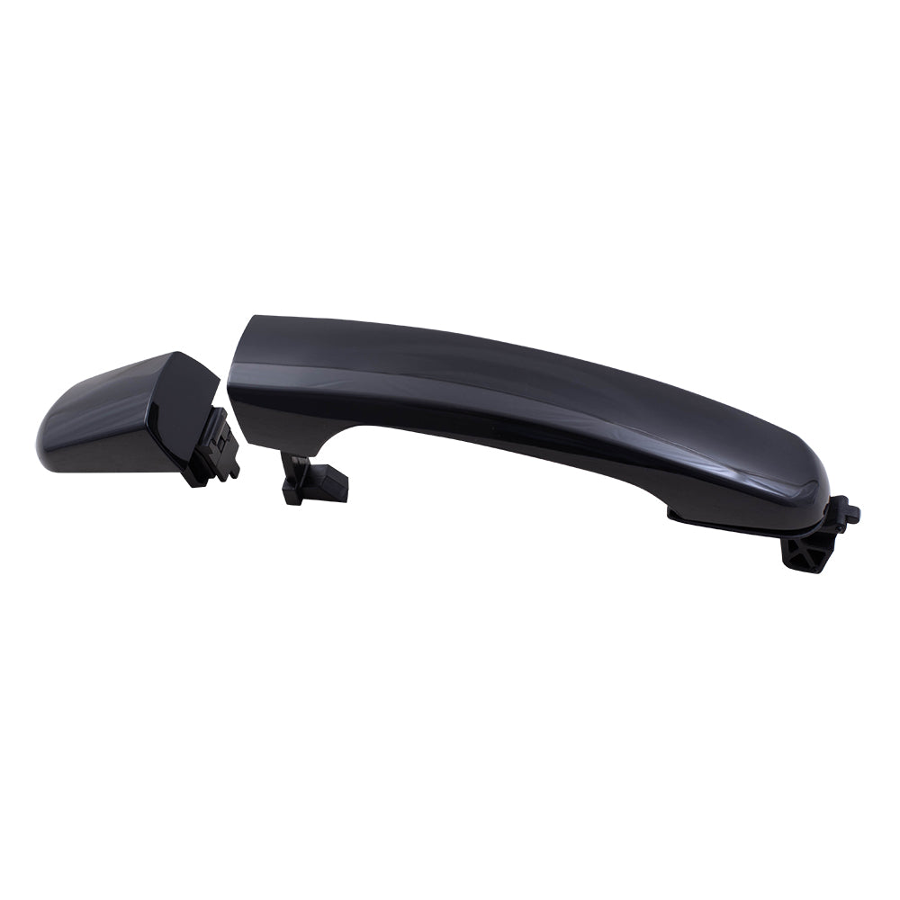 Brock Replacement Passenger Front Outside Textured Black Door Handle w/ Cap Compatible with 05-09 Equinox Malibu / Maxx & Classic G6 Torrent 15835639