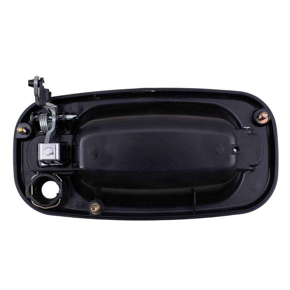 Brock Replacement Driver Outside Front Door Handle Black Bezel & Chrome Lever w/ Keyhole Compatible with 1999-2007 Silverado Sierra Pickup Truck 15745149