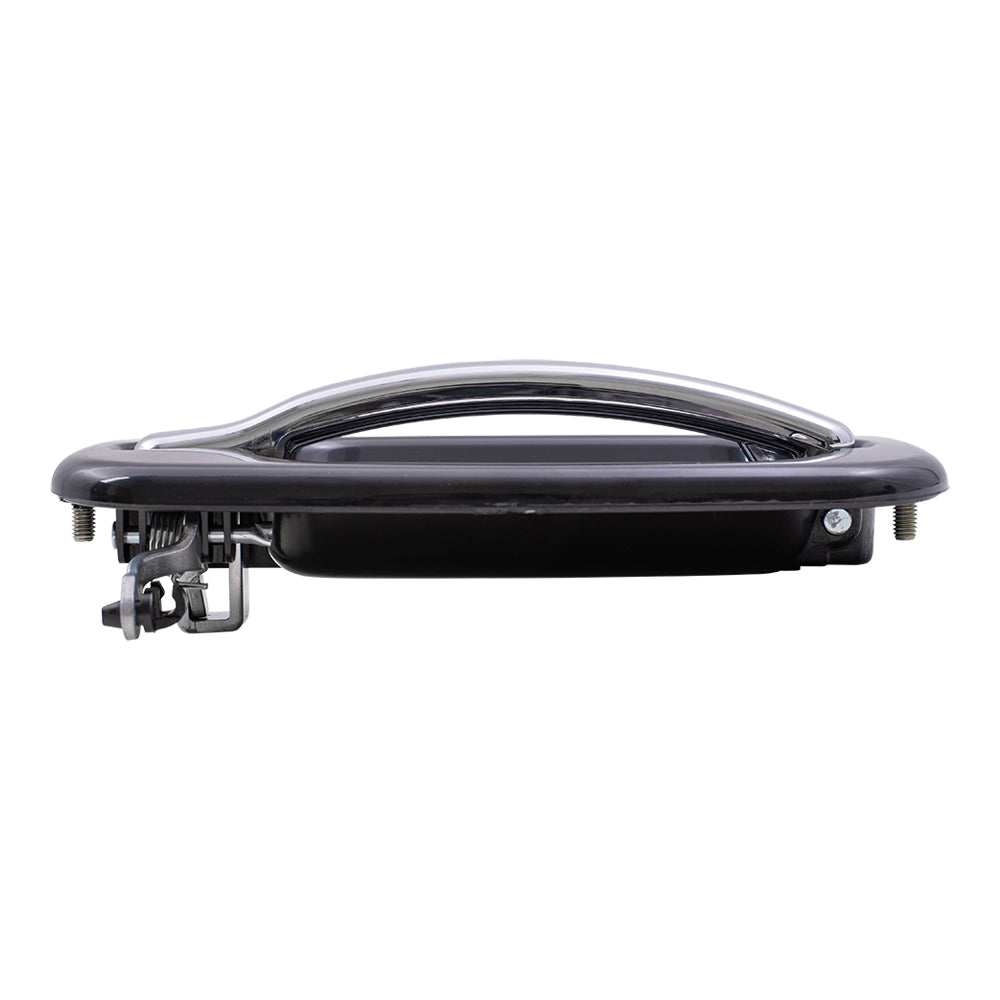 Brock Replacement Driver Outside Front Door Handle Black Bezel & Chrome Lever w/ Keyhole Compatible with 1999-2007 Silverado Sierra Pickup Truck 15745149