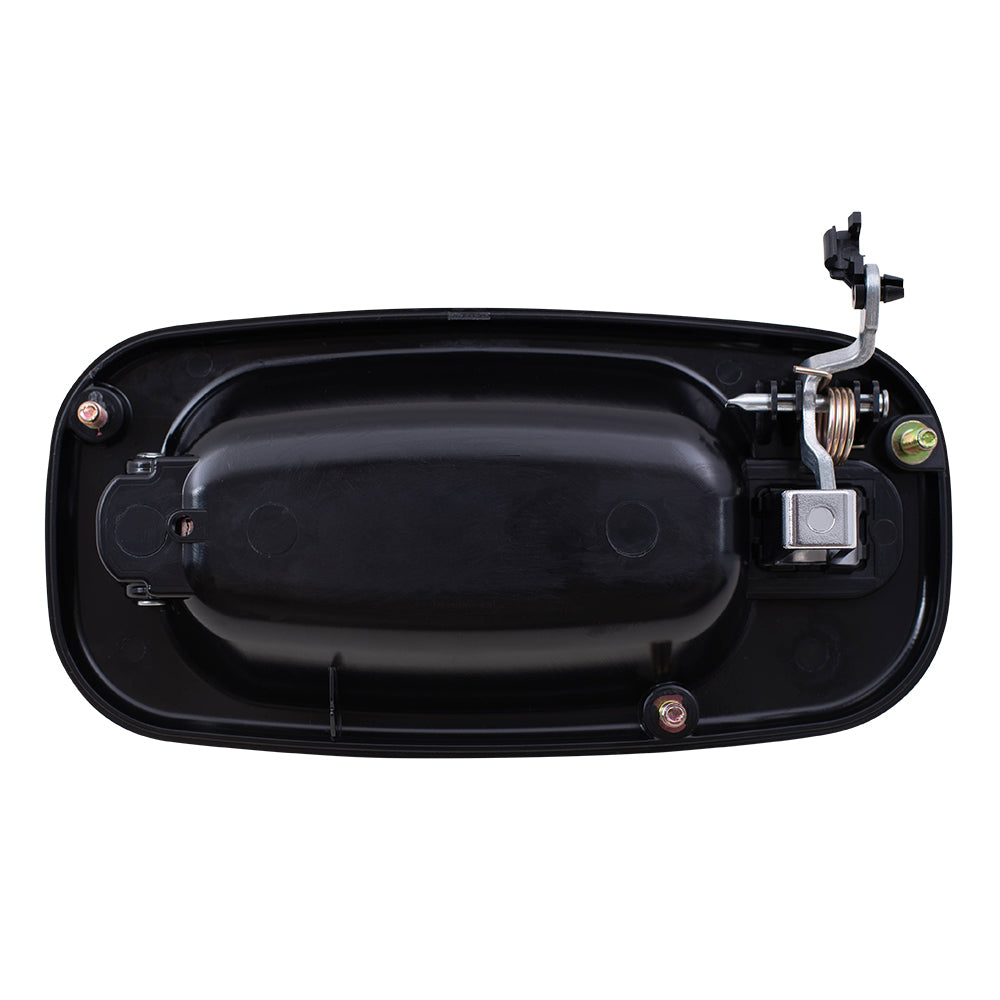 Brock Replacement Passenger Front Outside Door Handle Black Bezel w/ Chrome Lever Compatible with 1999-2007 Silverado Sierra Pickup Truck 15182419