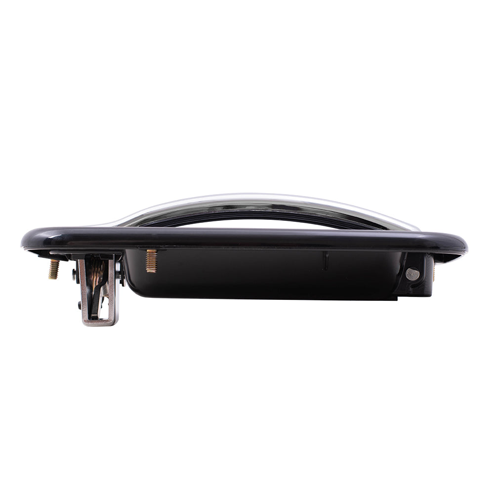 Brock Replacement Passenger Front Outside Door Handle Black Bezel w/ Chrome Lever Compatible with 1999-2007 Silverado Sierra Pickup Truck 15182419