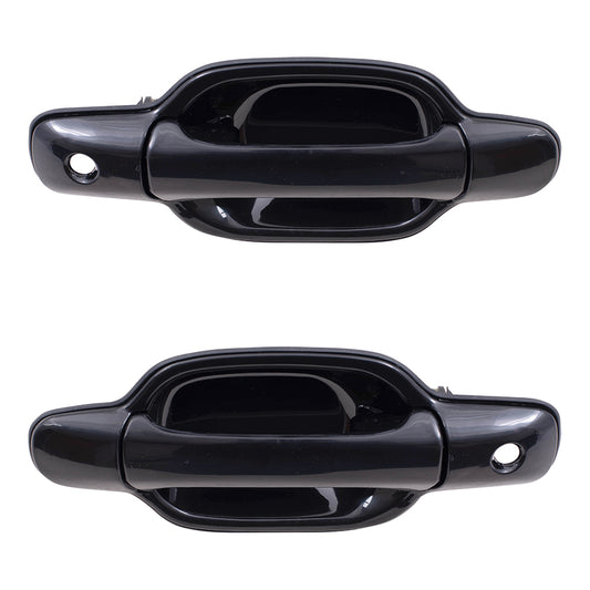 Brock Replacement Set Front Outside Door Handles w/ Keyholes Compatible with 2004-2012 Colorado Canyon 2006-2008 i-Series Pickup Truck 20829878 20829879