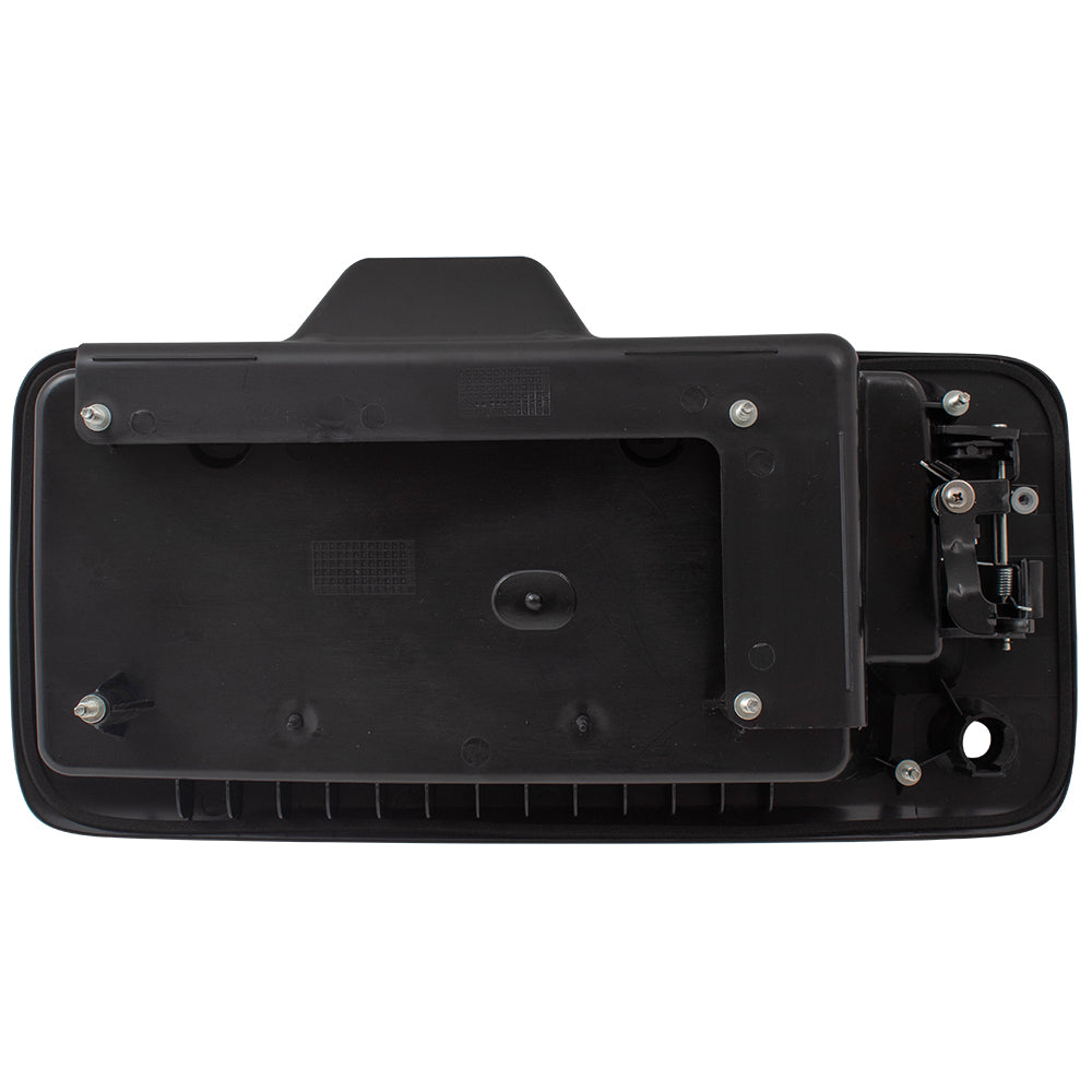 Brock Replacement Outside Rear Passenger Side Textured Black Door Handle & License Plate Bracket Compatible with 1996-2009 Express and 1996-2009 Savana 15269298 25866289