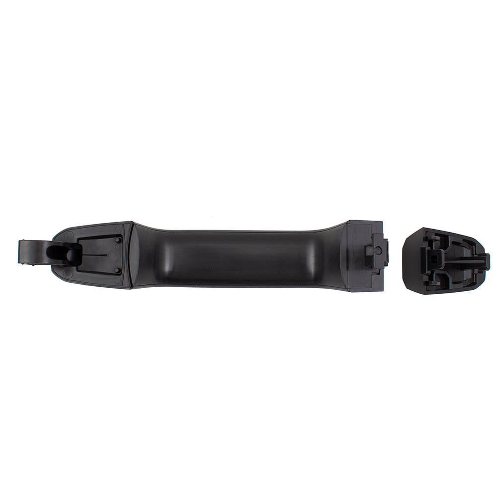 Brock Replacement Set Outside Rear Door Handles Textured w/ Caps Compatible with 14-19 Silverado Sierra Pickup Truck & 19 Sierra Limited/Silverado LD WITHOUT Passive Entry