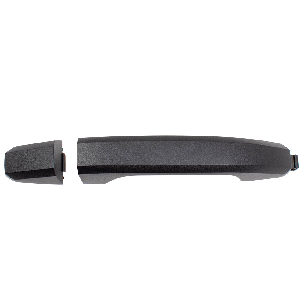 Brock Replacement Outside Rear Door Handle PTM w/ Cap Compatible with 14-19 Silverado Sierra Pickup Truck & 19 Sierra Limited/Silverado LD WITHOUT Passive Entry 13583889 13585748