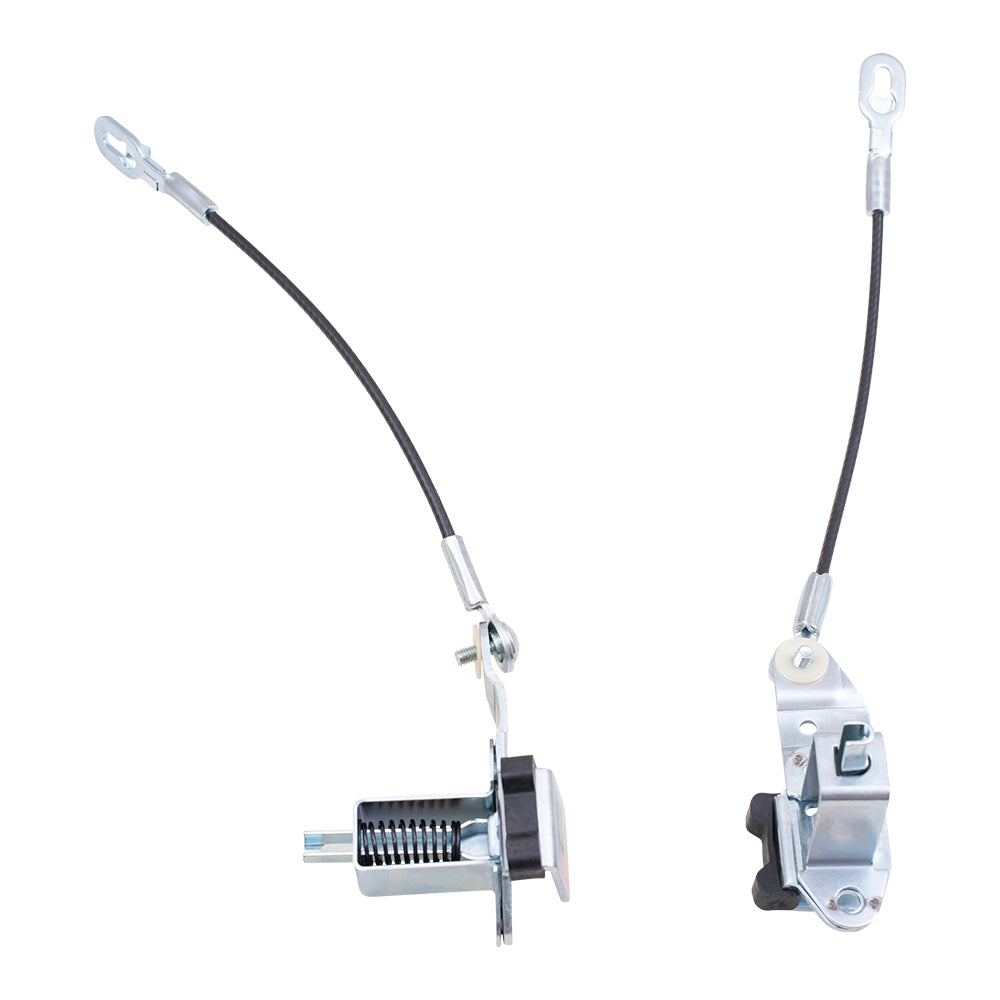 Brock Replacement Tailgate Handle with Bezel Latch Cable & Hardware Kit Compatible with 1988-2002 C/K Fleetside Stye Old Body Pickup Truck