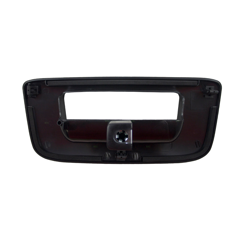 Brock Replacement Set Textured Tailgate Handle Bezel Latch & Cables Kit Compatible with 2007-2014 Silverado Sierra Pickup Truck