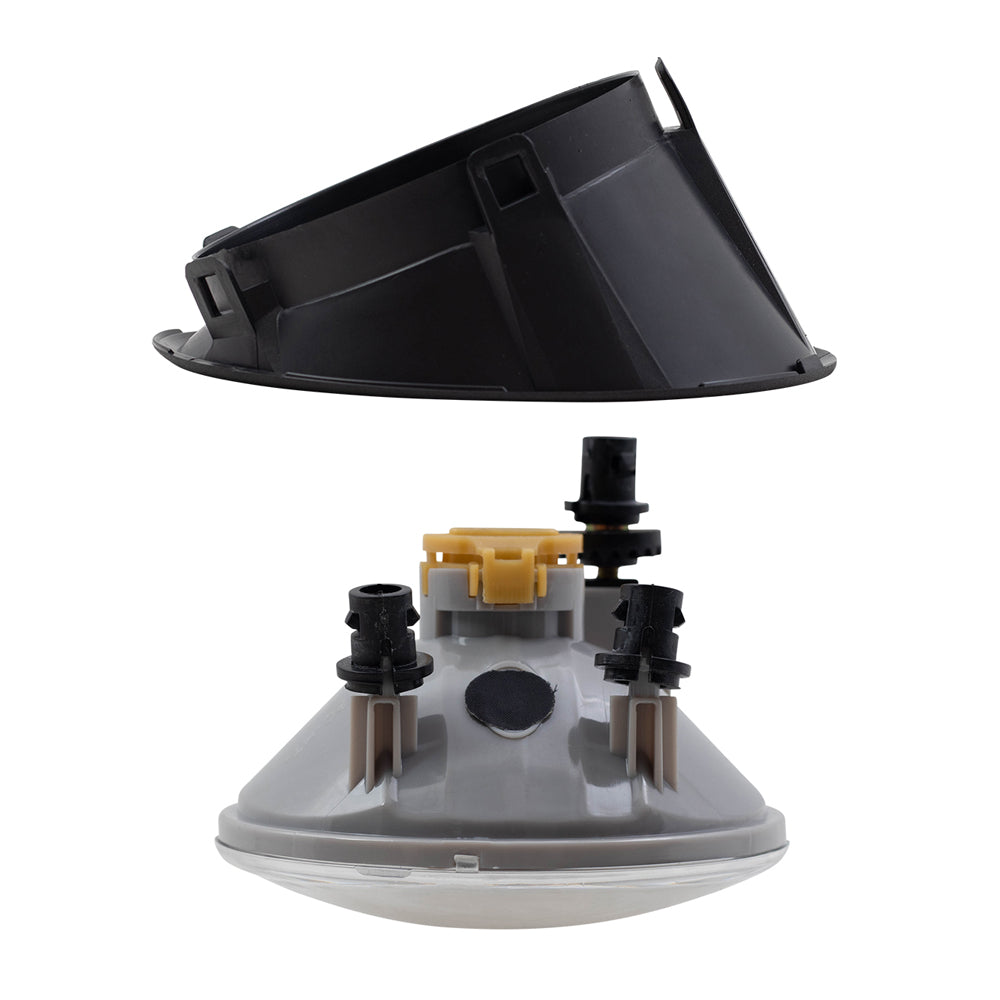 Brock Replacement 4 Pc Set Fog Driving Lights with Lens Bezels Compatible with 2010-2013 Camaro LT SS