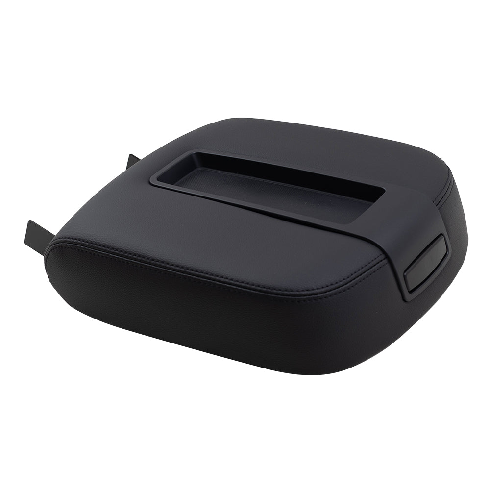 Brock Replacement Black Center Console Armrest Lid Cover Compatible with 2007-2013 Silverado Sierra Tahoe Escalade Pickup Truck with Full Center Console