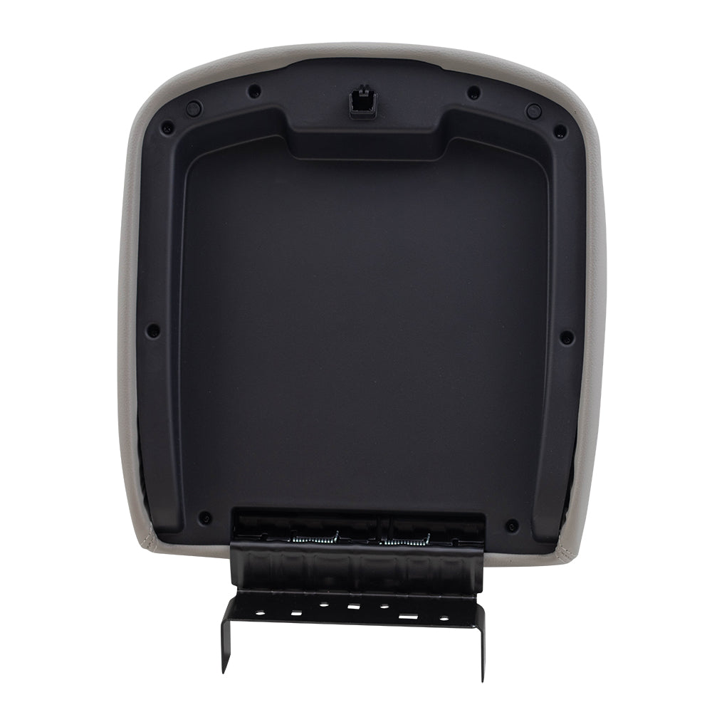 Brock Replacement Gray Center Console Armrest Lid Cover Compatible with 2007-2013 Silverado Sierra Tahoe Escalade Pickup Truck with Full Center Console