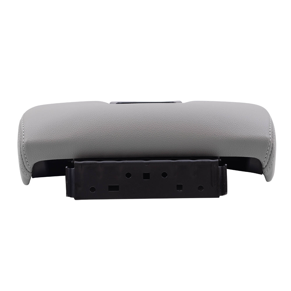 Brock Replacement Gray Center Console Armrest Lid Cover Compatible with 2007-2013 Silverado Sierra Tahoe Escalade Pickup Truck with Full Center Console