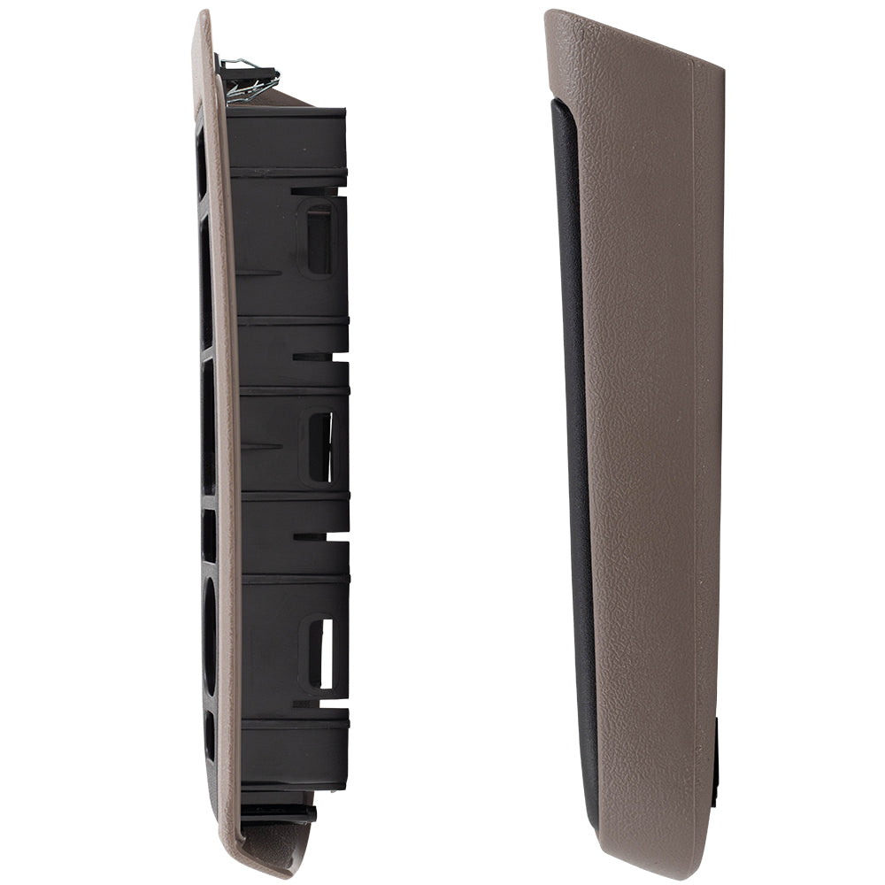 Brock Replacement Set Power Window Switch Tan Trim Bezels Compatible with 03-06 Silverado Sierra Crew Cab 07 Classic Pickup Truck 89045127 89045119