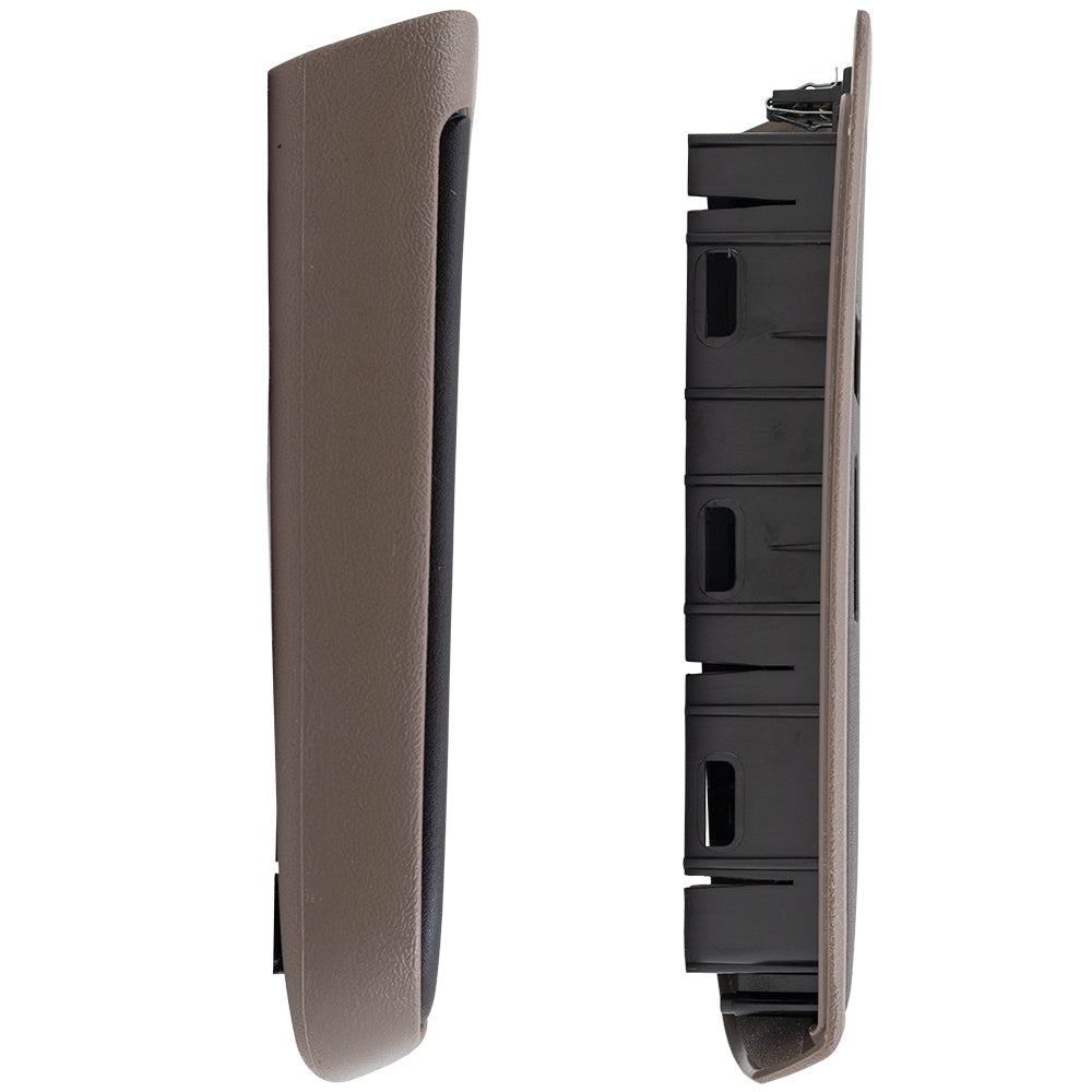 Brock Replacement Set Power Window Switch Tan Trim Bezels Compatible with 03-06 Silverado Sierra Crew Cab 07 Classic Pickup Truck 89045127 89045119
