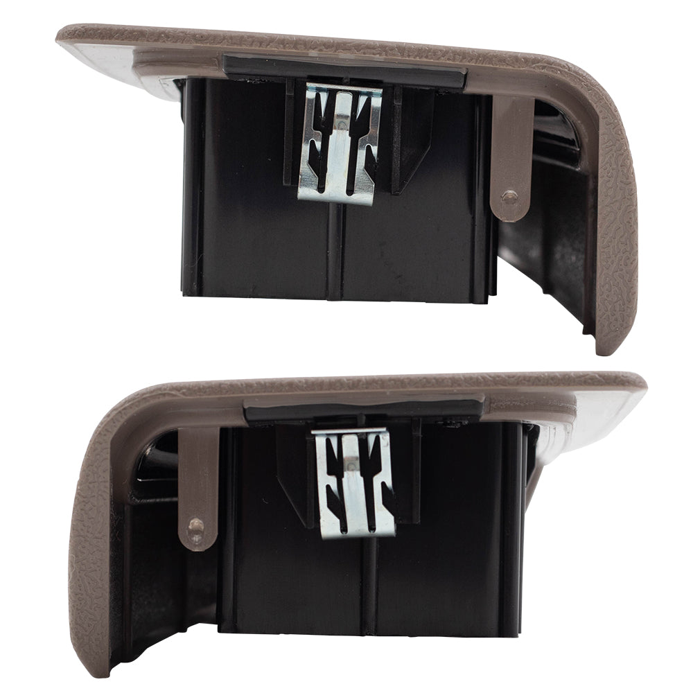 Brock Replacement Set Power Window Switch Tan Trim Bezels Compatible with 03-06 Silverado Sierra Crew Cab 07 Classic Pickup Truck 89045127 89045119