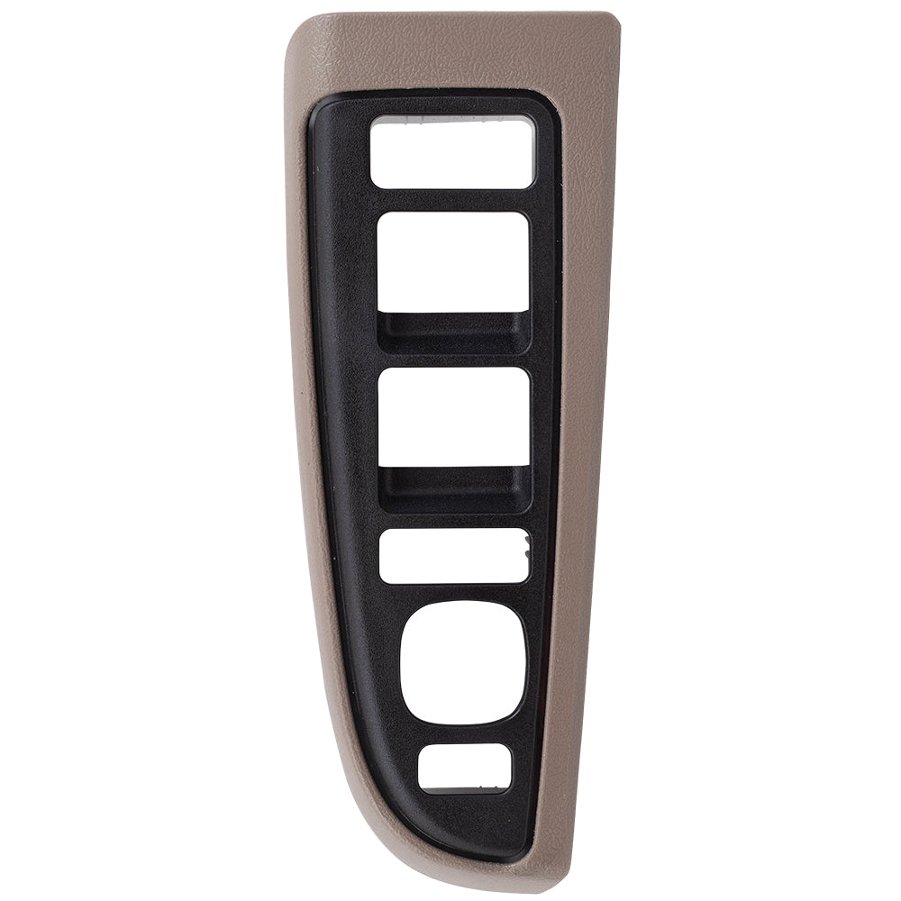 Brock Replacement Driver Power Window Master Switch Tan Trim Bezel Compatible with 03-06 Silverado Sierra Crew Cab 07 Classic Pickup Truck 89045127