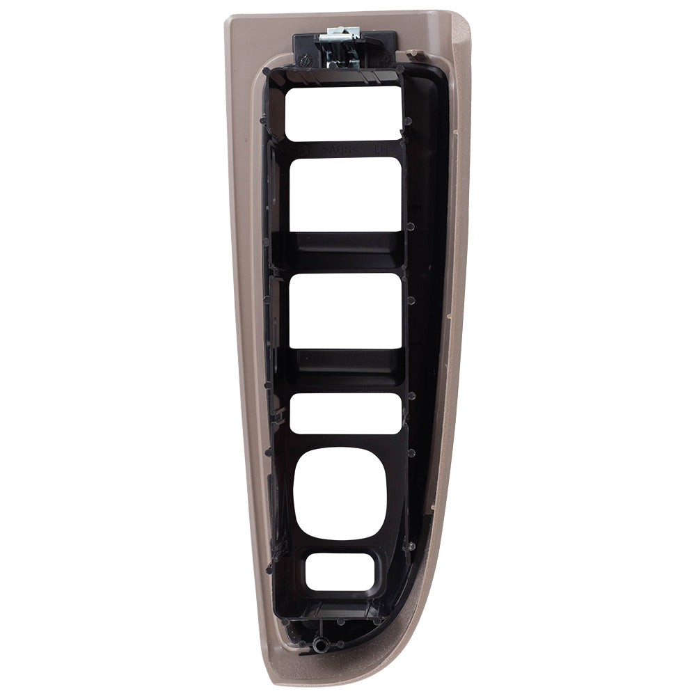 Brock Replacement Driver Power Window Master Switch Tan Trim Bezel Compatible with 03-06 Silverado Sierra Crew Cab 07 Classic Pickup Truck 89045127