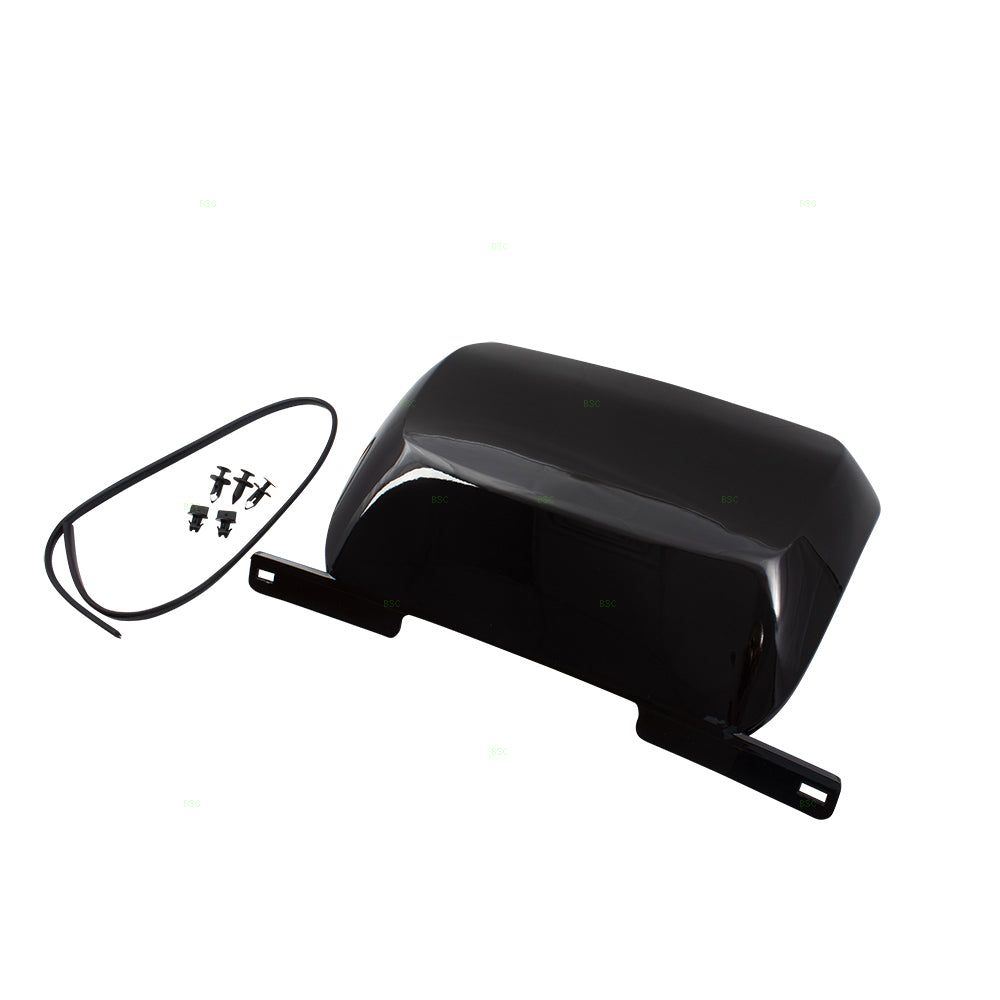 Brock Replacement Rear Bumper Trailer Hitch Tow Cover Painted Black Compatible with 2007-2014 Suburban Tahoe Yukon 19172860