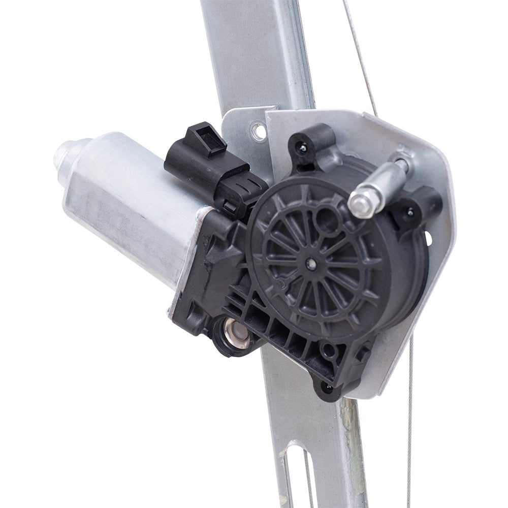 Brock Replacement Front Driver and Passenger Side Power Window Regulator with Motor-2 Pin Connector without One Touch Set Compatible with 07-12 Acadia