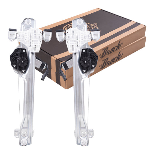 Window Regulator w/ Motor for 2014-2018 Silverado 1500 Rear for 2015-2019 Silverado 2500 HD for 2015-2020 Tahoe for 2015-2020 Suburban for 2016-2019 Suburban 3500 HD for 2014-2018 Sierra 1500 Set