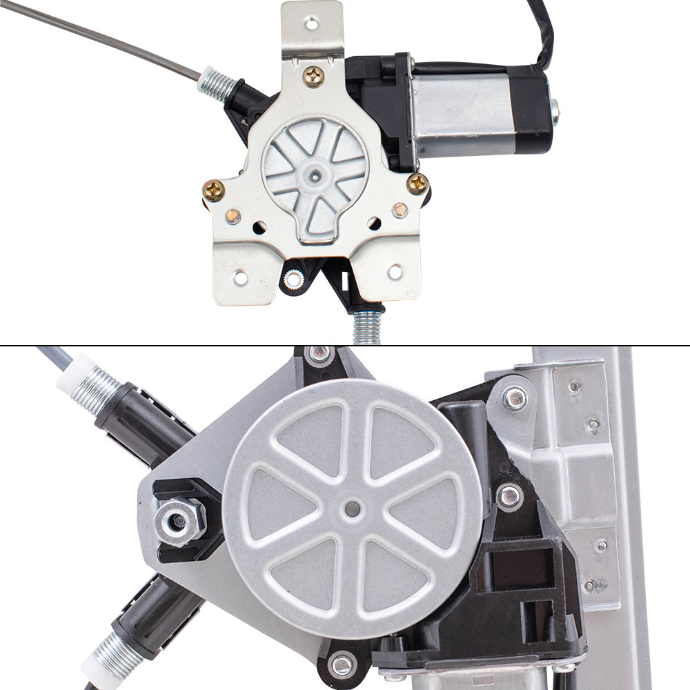 Brock Aftermarket Replacement Front and Rear Driver Left Power Window Regulators Set with Motor Compatible with 2003-2009 Hummer H2