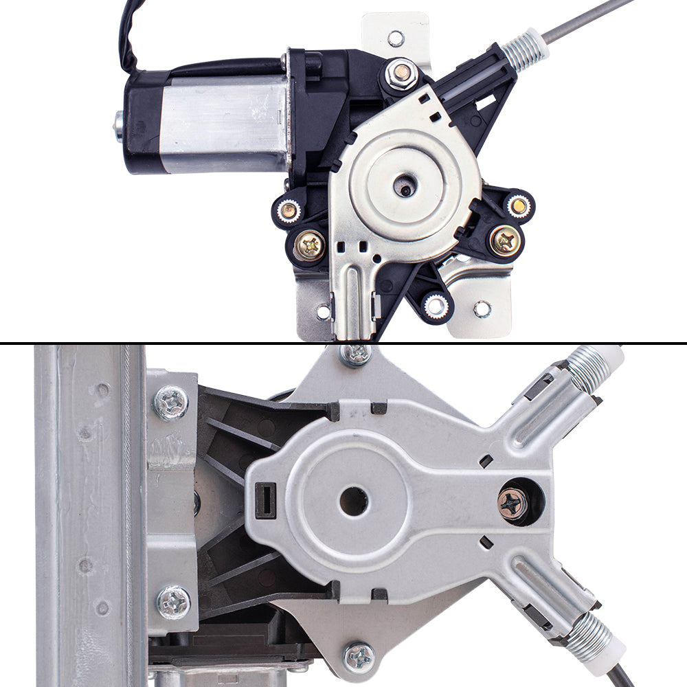 Brock Aftermarket Replacement Front and Rear Driver Left Power Window Regulators Set with Motor Compatible with 2003-2009 Hummer H2