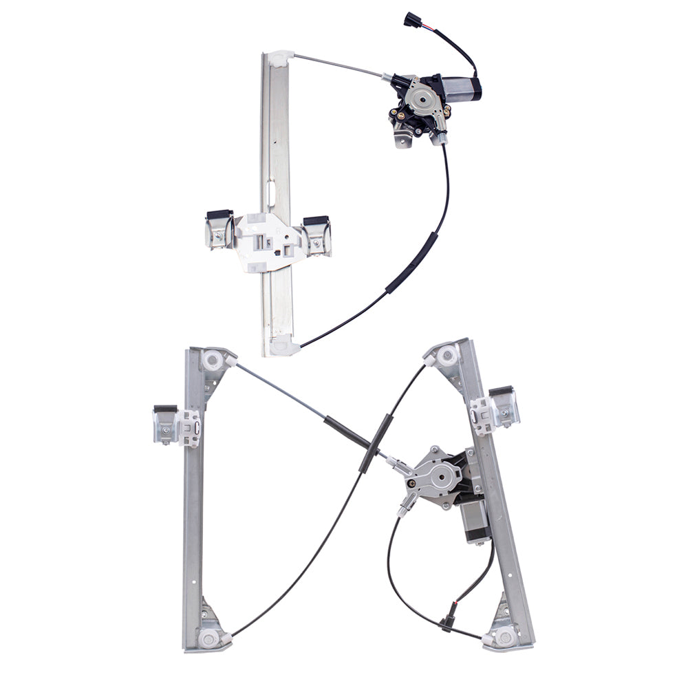 Brock Aftermarket Replacement Front and Rear Passenger Right Power Window Regulators Set with Motor Compatible with 2003-2009 Hummer H2