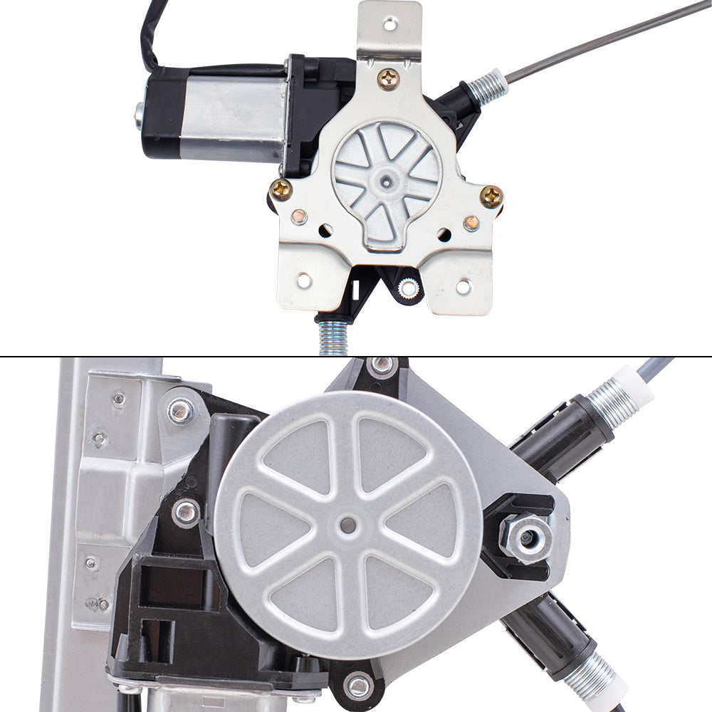 Brock Aftermarket Replacement Front and Rear Passenger Right Power Window Regulators Set with Motor Compatible with 2003-2009 Hummer H2