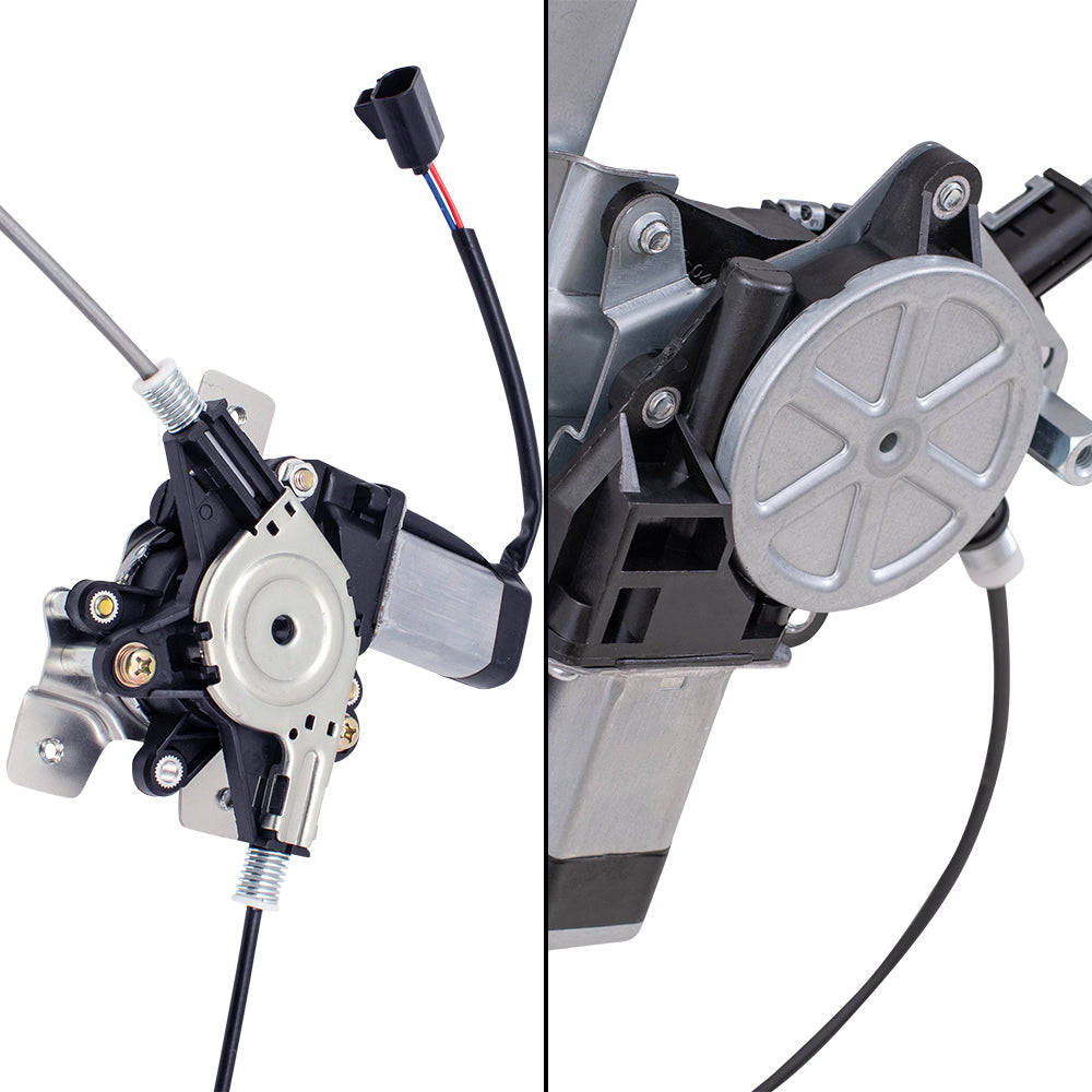 Brock Aftermarket Replacement Front and Rear Passenger Right Power Window Regulators Set with Motor Compatible with 2003-2009 Hummer H2