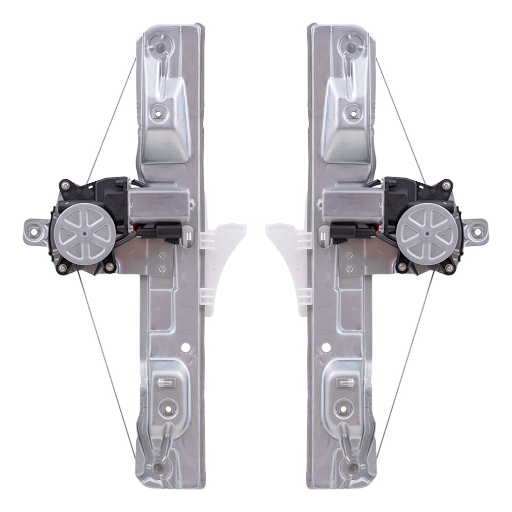 Brock Replacement Rear Driver and Passenger Side Power Window Regulators with Motor Compatible with 2011-2012 Regal and 2012 Regal eAssist
