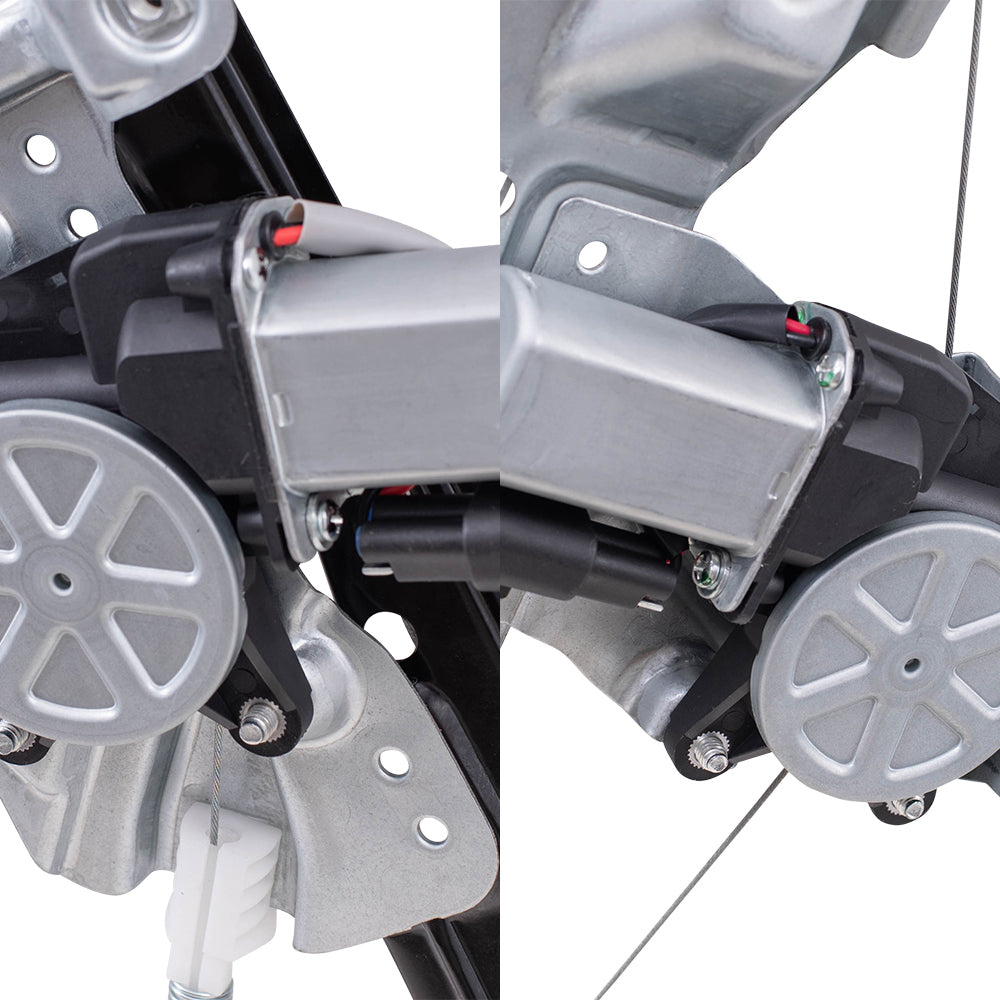 Brock Aftermarket Replacement Driver Left Passenger Right Power Window Regulator with Motor 4 Piece Set Compatible with 2012-2013 Buick Verano