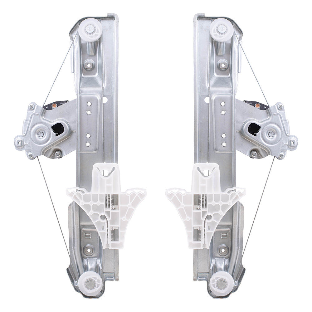 Brock Aftermarket Replacement Rear Driver Left Passenger Right Power Window Regulator with Motor Compatible with 2012-2013 Buick Verano